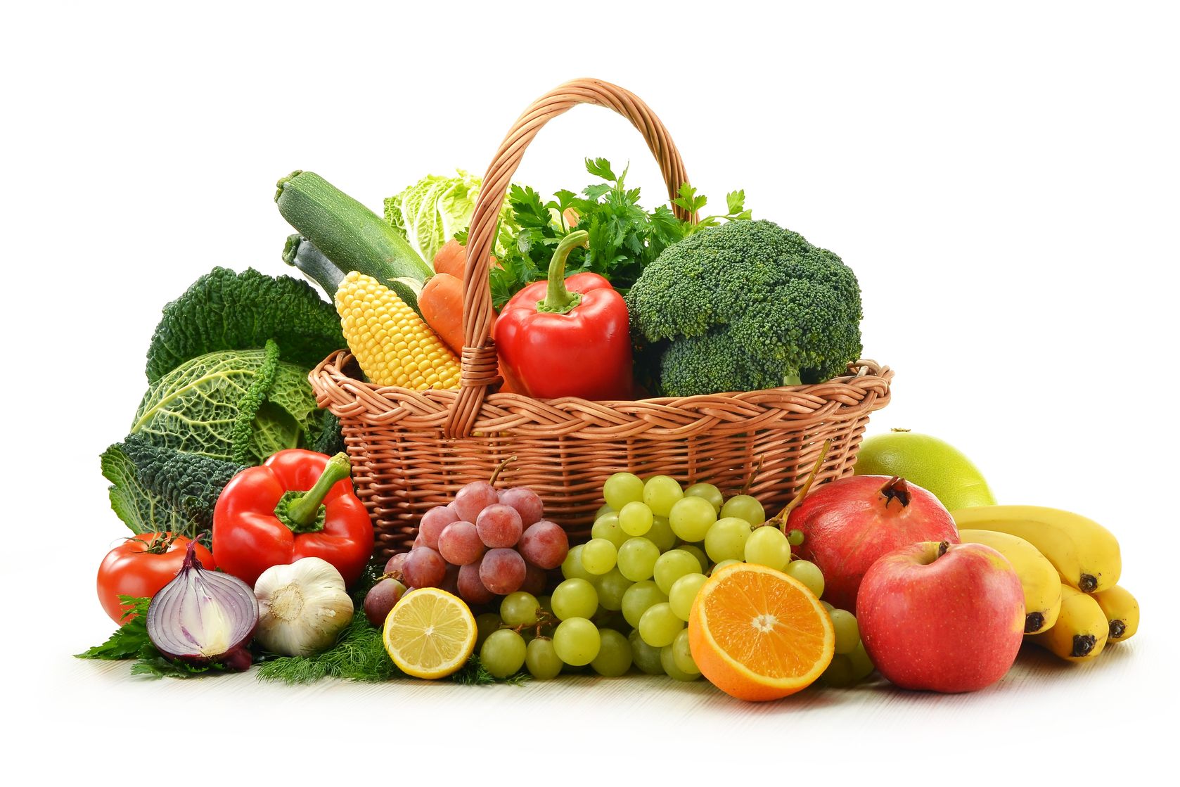 ירקות ופירות בחמישה צבעים